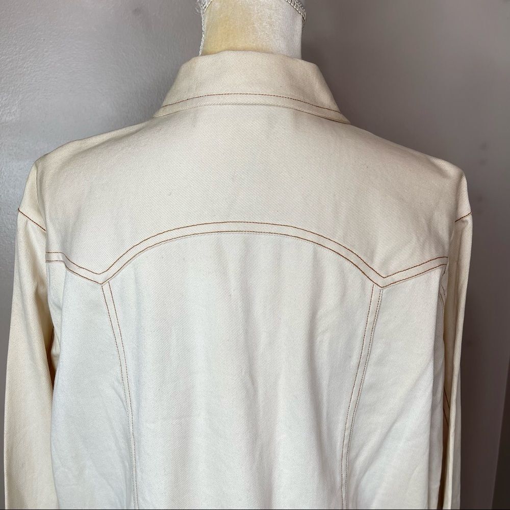 Dianes Beige Star Jeans Jacket Large NWT - Picture 5 of 15